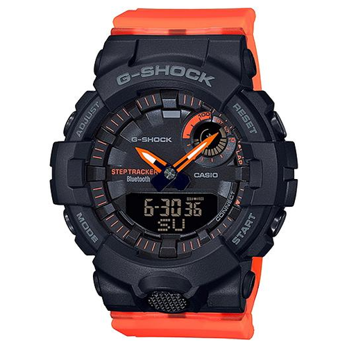 Наручные часы CASIO GMA-B800SC-1A4, черный, оранжевый (черный/оранжевый)