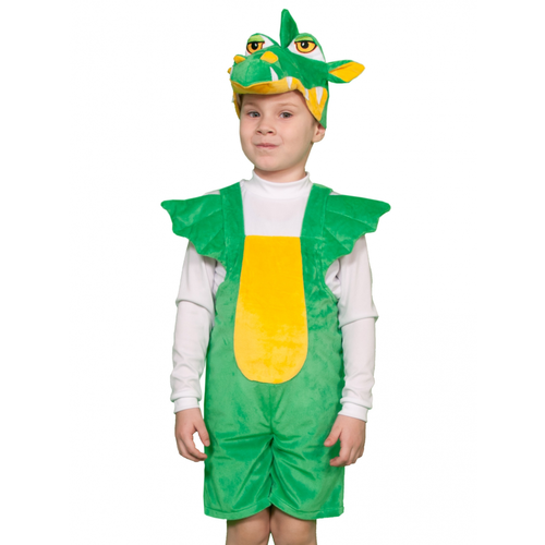 Карнавальный костюм Дракончик зелёный плюш КФ-3083 92-122 (зеленый)