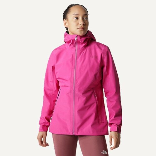 куртка  The North Face, регулируемый капюшон, розовый - изображение №1