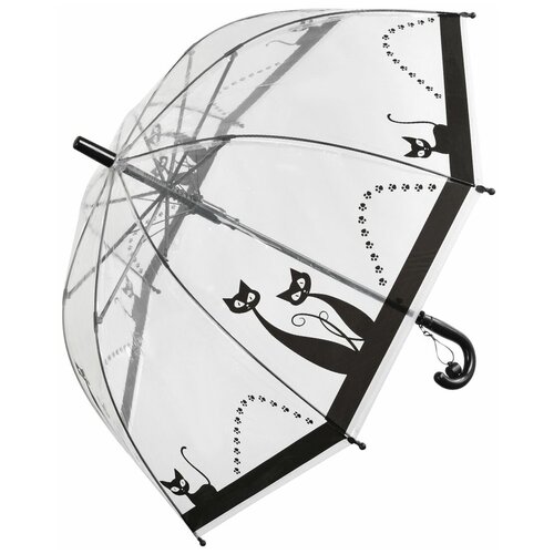Зонт-трость Rain-Proof, бесцветный (черный/красный/бесцветный/прозрачный) - изображение №1