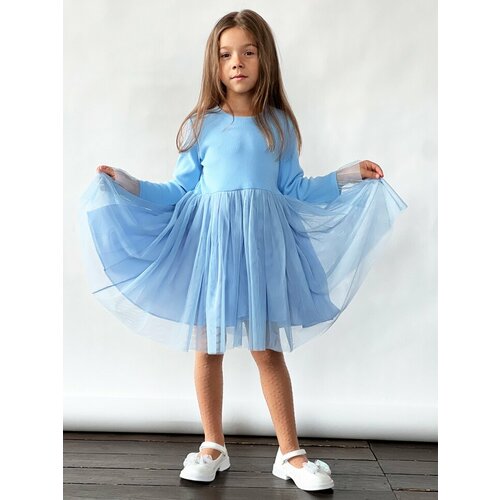Платье Бушон, голубой - изображение №1