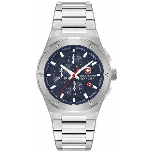 Наручные часы Swiss Military Hanowa Часы наручные SWISS MILITARY HANOWA SMWGI2101702, серебряный, синий (синий/серебристый)