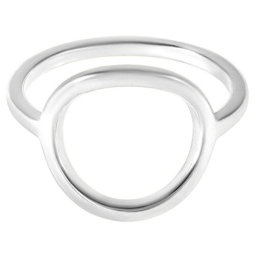 Кольцо на две фаланги Kalinka modern story, нержавеющая сталь, родирование, мультиколор (серый/серебристый/белый/бесцветный)