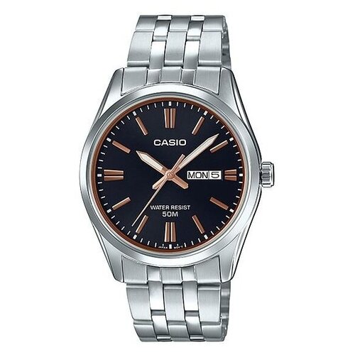 Наручные часы CASIO LTP-1335D-1A2, серебряный, черный (черный/серебристый/стальной)