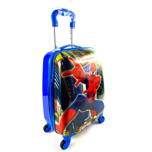 Чемодан , ABS-пластик, ручная кладь, 27х44х20 см, 2 кг, телескопическая ручка, мультиколор (серый/черный/синий/красный/голубой) - изображение №1