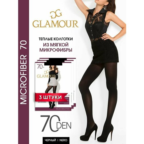 Колготки  Glamour, 70 den, 2 шт, черный