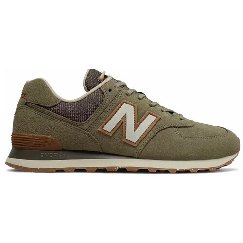 Кроссовки New Balance 574, зеленый, белый (зеленый/белый) - изображение №1