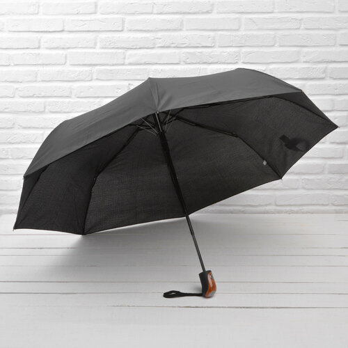 Зонт полуавтомат, купол 100 см., для мужчин, черный