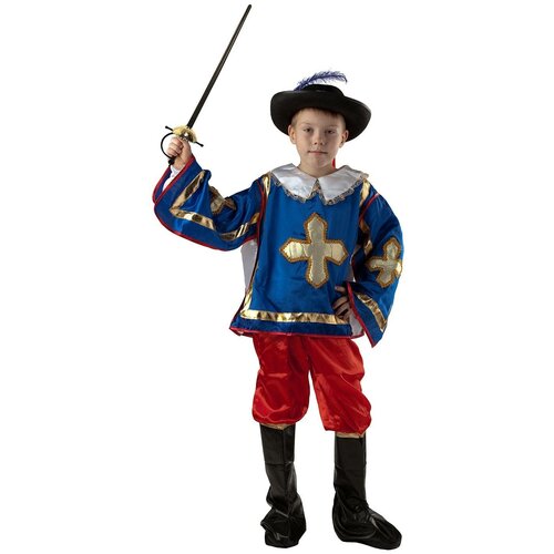 Карнавальный костюм мушкетера Карнавалия 85221 (черный/синий)