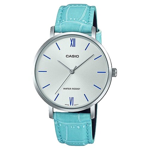 Наручные часы CASIO Standard LTP-VT01L-7B3, бирюзовый, серебряный (серый/голубой/серебристый/бирюзовый)