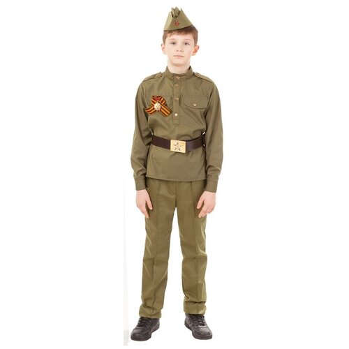 Костюм солдата с прямыми брюками (9323) 146 см (коричневый/хаки)