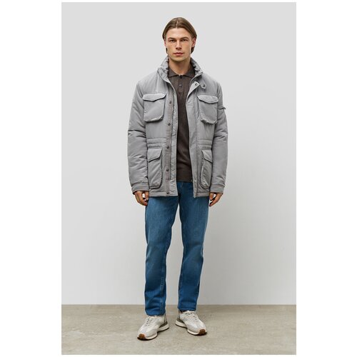 куртка Baon, демисезон/лето, силуэт прямой, водонепроницаемая, внутренний карман, ветрозащитная, карманы, без капюшона, утепленная, серый - изображение №1