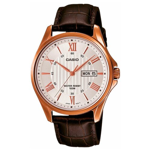 Наручные часы CASIO Collection Японские наручные часы Casio Collection MTP-1384L-7A, белый (белый/розовое золото)