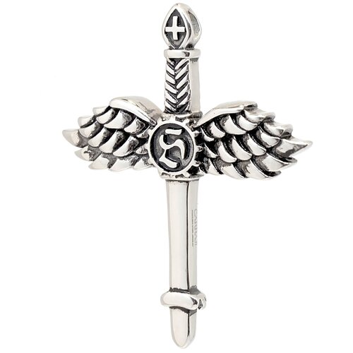 Подвеска CARRAJI Крест с крыльями, серебряный (серебристый)