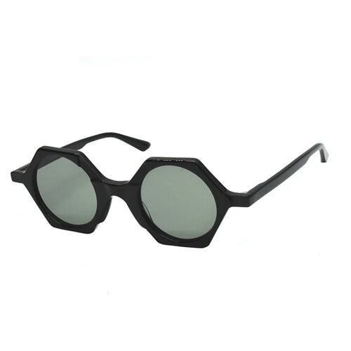 Солнцезащитные очки KREUZBERGKINDER, шестиугольные, оправа: пластик, для женщин, черный - изображение №1