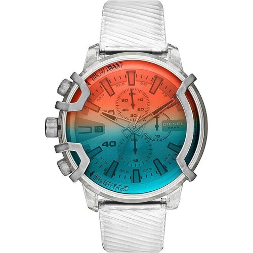 Наручные часы DIESEL Griffed DZ4521, синий, оранжевый (синий/оранжевый/серебристый/стальной)