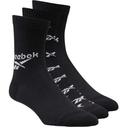 Носки Reebok CL FO CREW SOCK 3P, 3 пары, черный - изображение №1