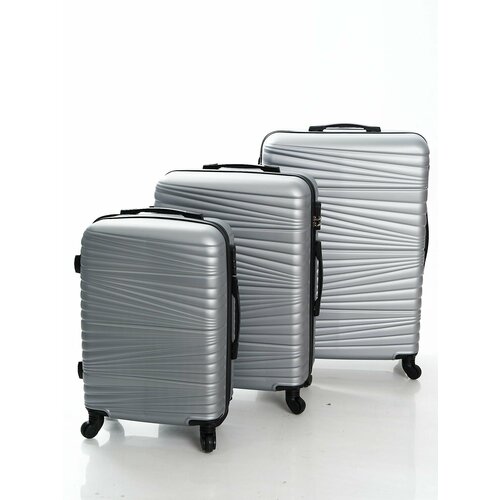 Комплект чемоданов Feybaul 31621, серый, серебряный (серый/серебристый)