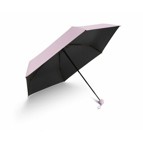 Зонт ZUODU, механика, 3 сложения, система «антиветер», чехол в комплекте, для женщин, фиолетовый