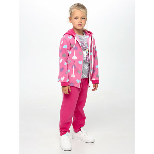 Комплект одежды Дети в цвете, белый, розовый (розовый/белый) - изображение №1