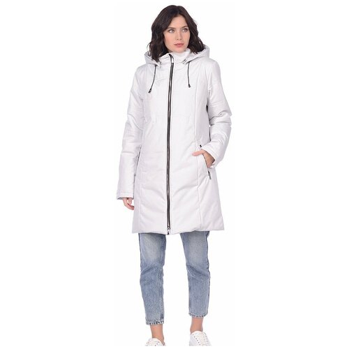 куртка  Maritta зимняя, средней длины, подкладка (белый/тёмно-синий)