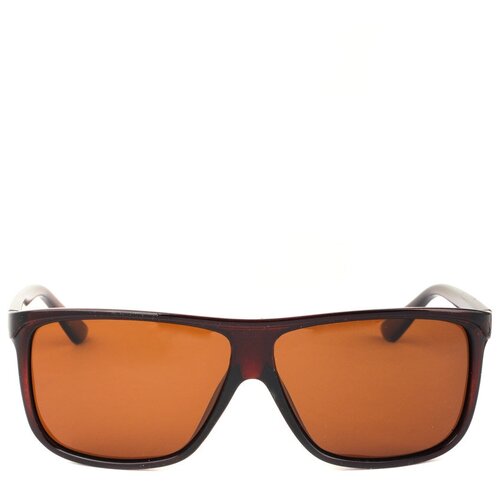 Солнцезащитные очки Keluona, прямоугольные, оправа: пластик, с защитой от УФ, для мужчин, коричневый