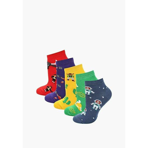 Носки Big Bang Socks, фиолетовый, зеленый, синий, красный, желтый (синий/красный/зеленый/желтый/фиолетовый) - изображение №1