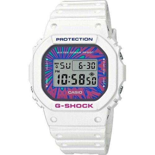 Наручные часы CASIO Наручные часы Casio DW-5600DN-7, фиолетовый, белый (фиолетовый/белый) - изображение №1