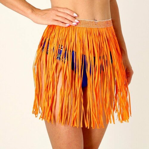 Страна Карнавалия Гавайская юбка, 40 см, цвет оранжевый - изображение №1