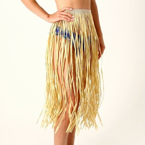 Гавайская юбка, 80 см, цвет бежевый (золотистый) - изображение №1