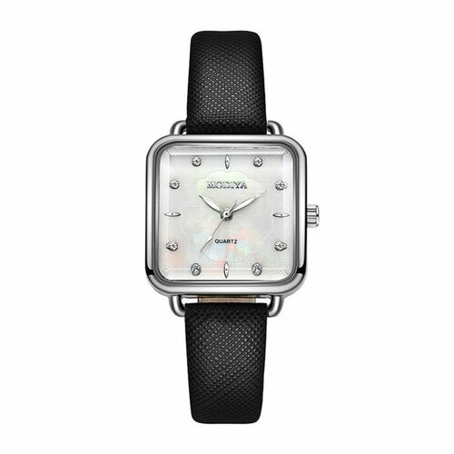 Наручные часы Часы наручные женские, d-2.8 см, черный ремешок, мультиколор (мультицвет)