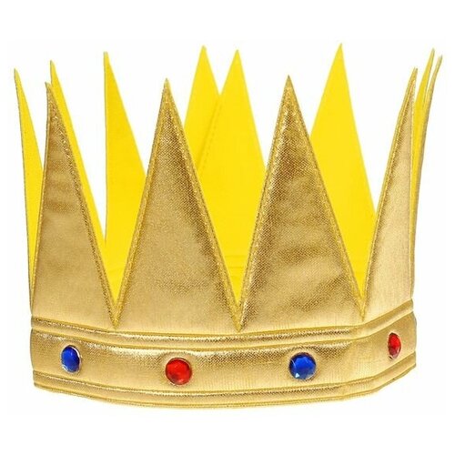 Корона "Царь", с камнями, цвет золотой (золотой/золотистый)