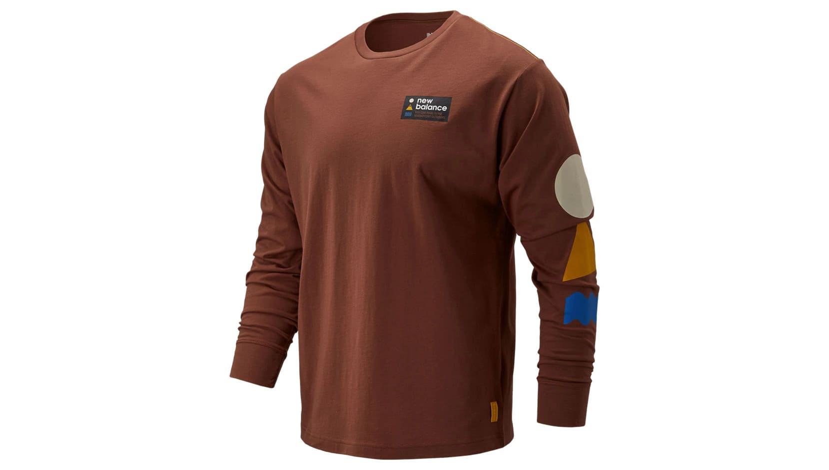 Футболки с длинным рукавом MEN'S 100%COTTON KNITTED T-SHIRT (коричневый) - изображение №1