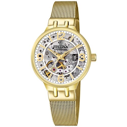 Наручные часы FESTINA Automatic Механические наручные часы Festina F20580/1, золотой, серебряный (серебристый/золотой/золотистый) - изображение №1