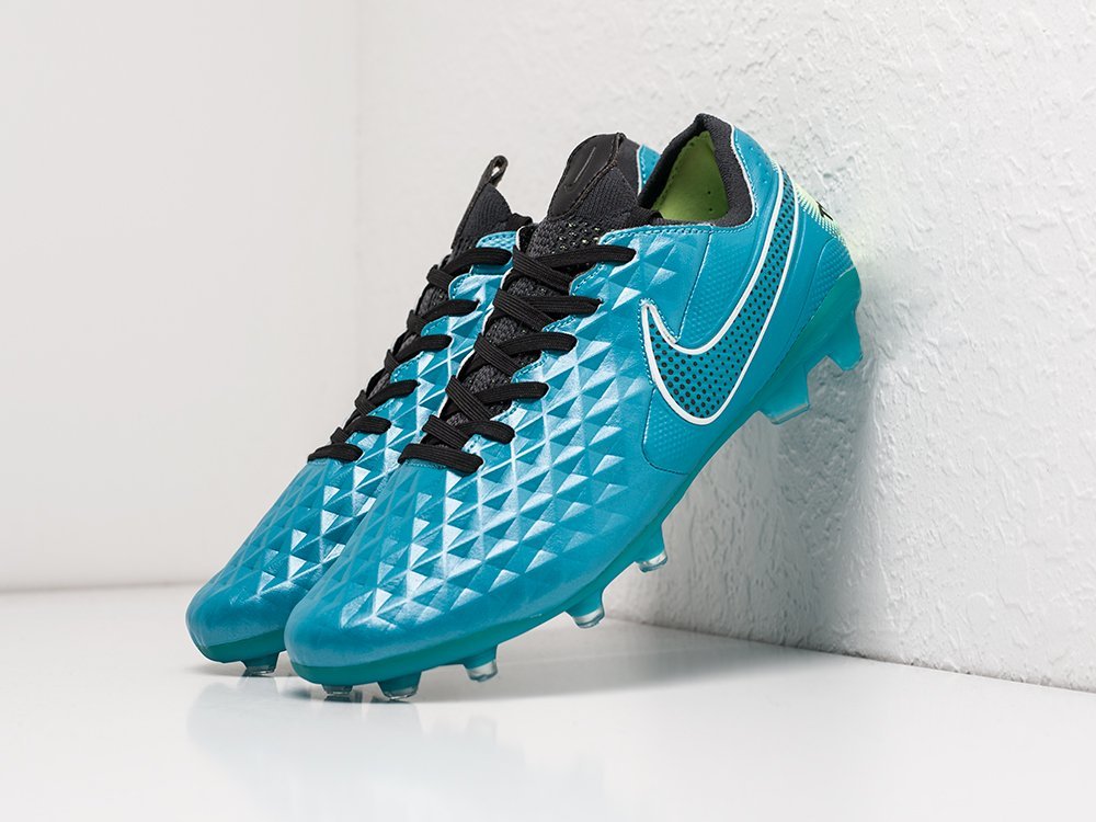 Футбольная обувь Nike Tiempo Legend VIII Academy FG (голубой) - изображение №1