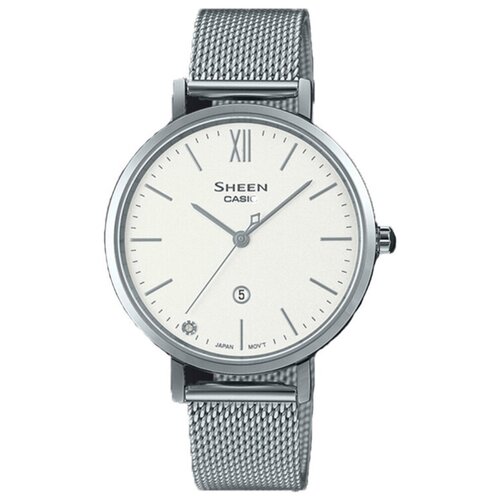 Наручные часы CASIO Casio Sheen SHE-4539M-7AUDF, серебряный, серый (серый/серебристый/белый)