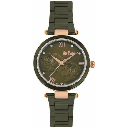Наручные часы Lee Cooper Lee Cooper LC-06763.470, зеленый, розовый (розовый/зеленый/золотистый)