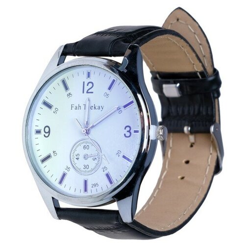 Наручные часы Сима-ленд Часы наручные кварцевые мужские "Ланьера", d-3.5 см, хром, черный