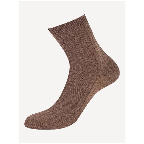 Женские носки MiNiMi средние, нескользящие, утепленные, коричневый (коричневый/оранжевый)