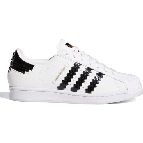 Кроссовки adidas Superstar x Lego, демисезон/лето,5 UK, белый, черный (черный/белый) - изображение №1