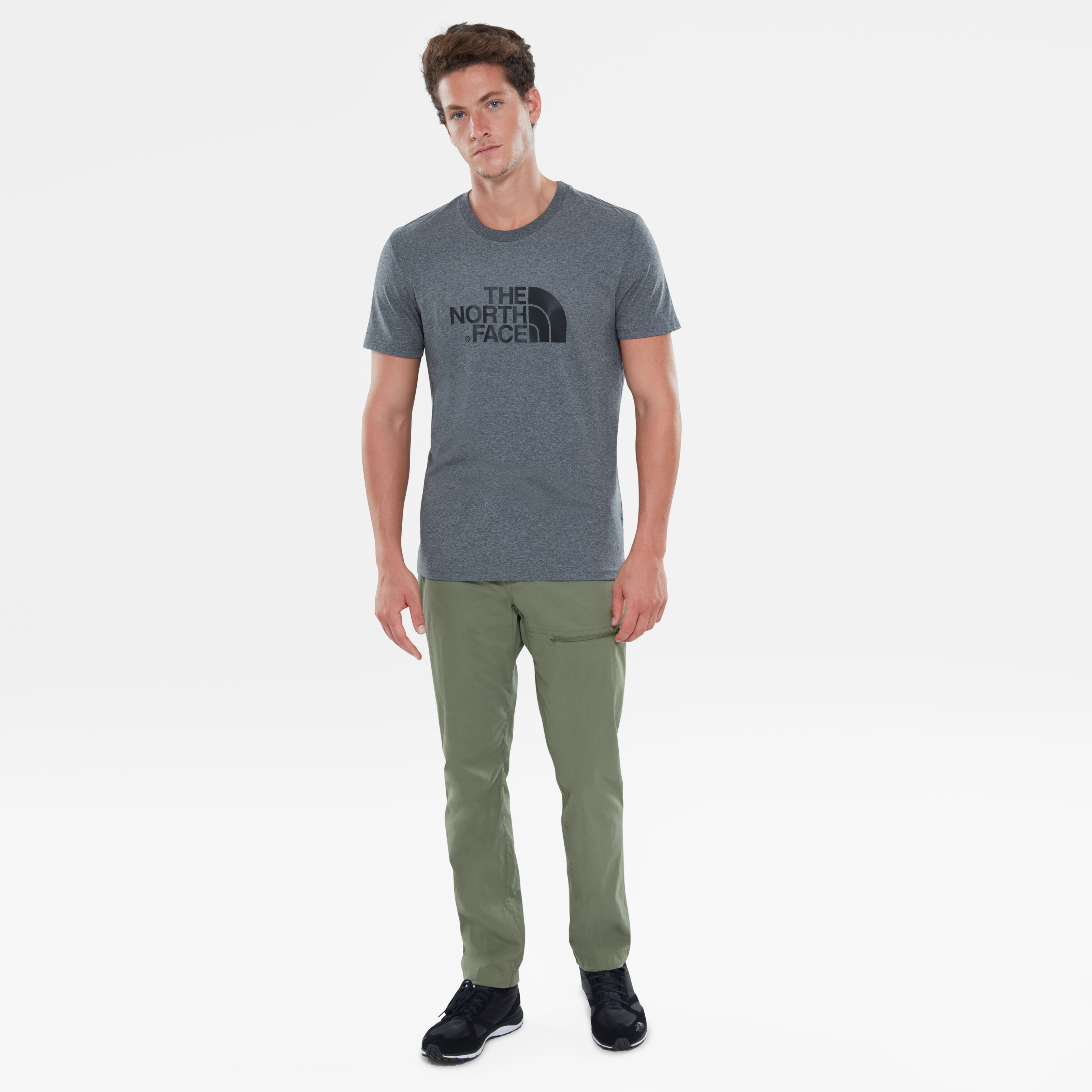 Мужская футболка Easy (серый) - изображение №1