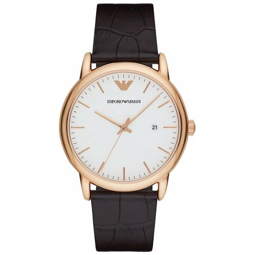 Наручные часы EMPORIO ARMANI Luigi AR2502, коричневый, белый (коричневый/белый)