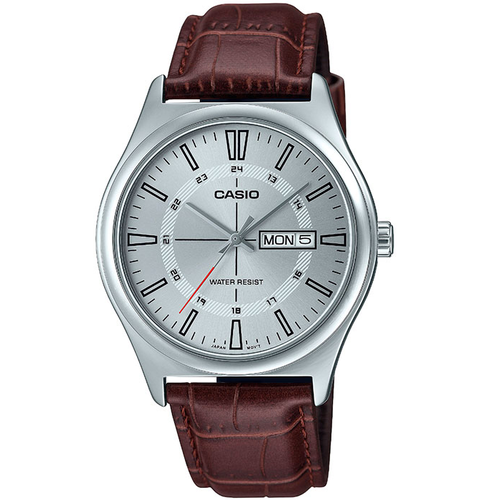 Наручные часы CASIO Collection Men Casio MTP-V006L-7C, серебряный, коричневый (коричневый/серебристый/серебристый-коричневый)