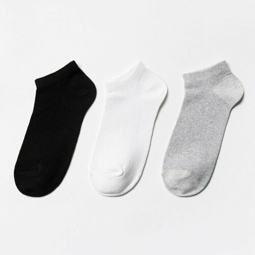 Носки GRAND LINE, белый, серый, черный (серый/черный/белый)