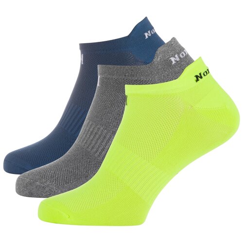 Носки Norfolk Socks, 3 пары, 3 уп, синий, серый, желтый (серый/синий/желтый) - изображение №1