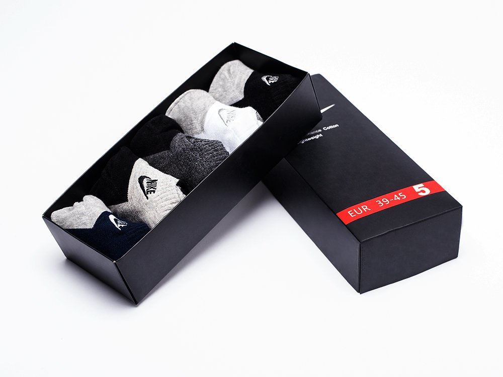 Носки короткие Nike 5 пар (разноцветный) - изображение №1