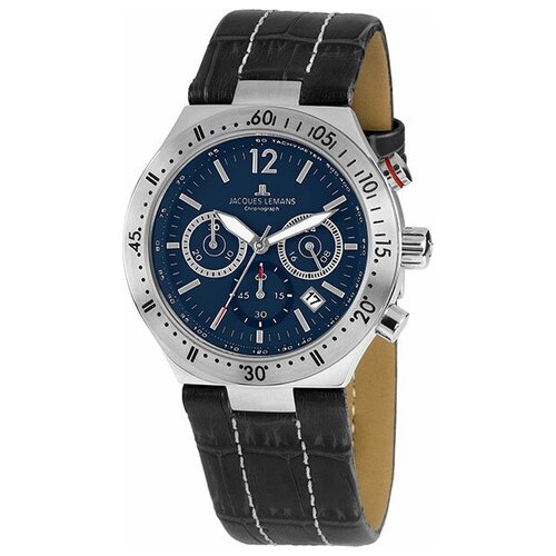 Наручные часы JACQUES LEMANS Sport Часы наручные Jacques Lemans 1-1837C, серебряный (синий/серебристый)