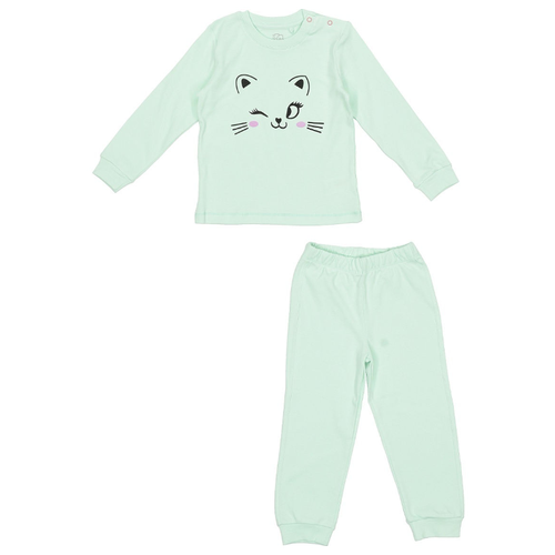 Пижама Белый Слон, розовый (розовый/зеленый) - изображение №1