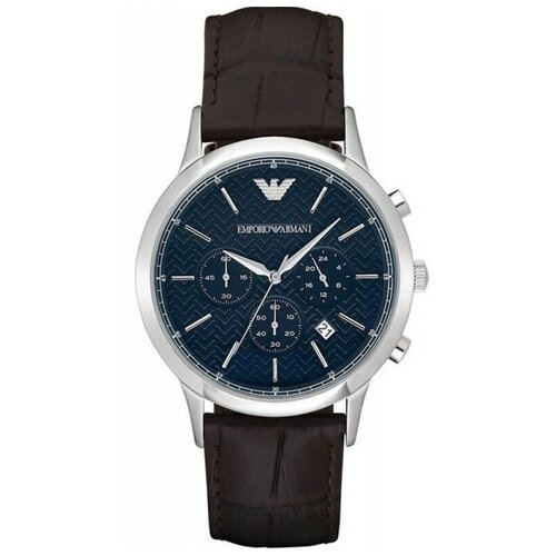 Наручные часы EMPORIO ARMANI Renato Наручные часы EMPORIO ARMANI AR2494, коричневый, серебряный (черный/синий/коричневый/серебристый)