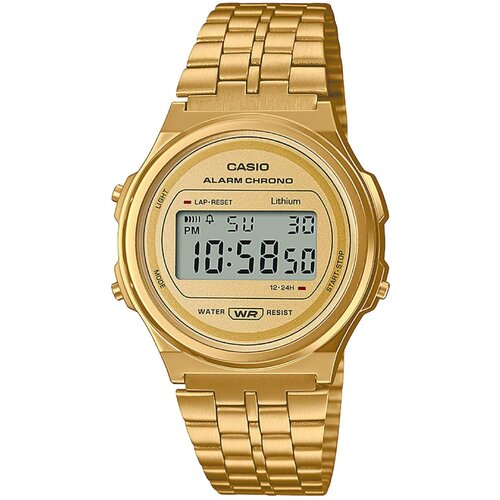 Наручные часы CASIO Японские наручные часы Casio Vintage A-171WEG-9A, желтый, золотой (желтый/золотой/золотистый)
